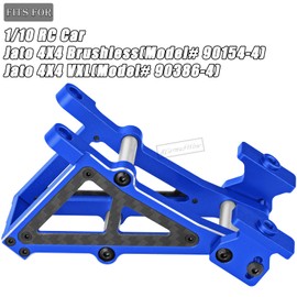 RCarmubWow RC Rear Wing Mount w/Washer Upgrades Part for 1/10 Jato 4X4 Brushless,Jato 4X4 VXL,Alloy Aluminium Wing Mount w/Carbon Fibre Washer,Replace #9046#9617,Navy Blue