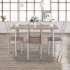ARLIME Dining Table Set for 4, Compact Rectangular Kitchen Table