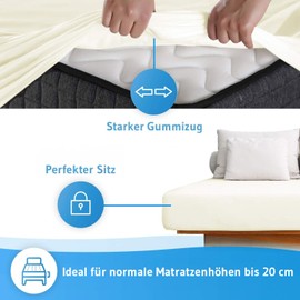 Fitted Sheet 90 x 200 cm Made of 100% Natural Cotton, The Breathable and Lint-Free Alba Flat Sheet is Elastic and Soft, Designed in Germany, Durable Jersey Duvet Cover, 90 x 200 cm