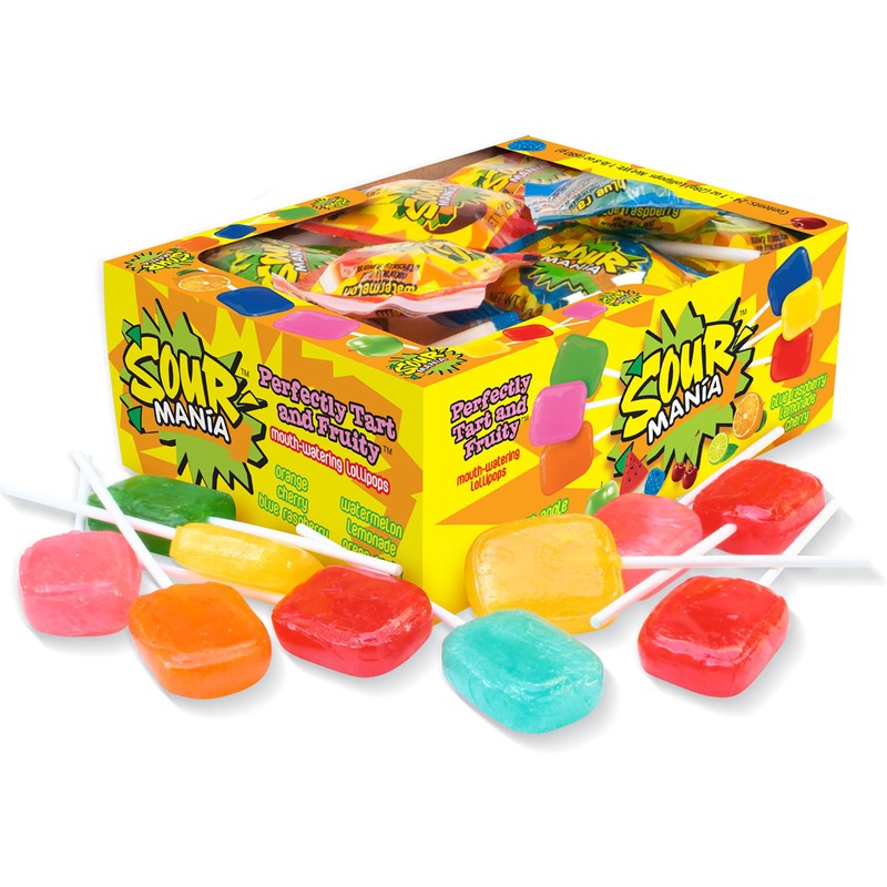 Yummy-Lix Lollipops (Pack of 24, Sour Mania)