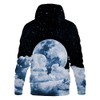 Hgvoetty Unisex 3D Print Hoodies for Adults Pullover Galaxy Moon