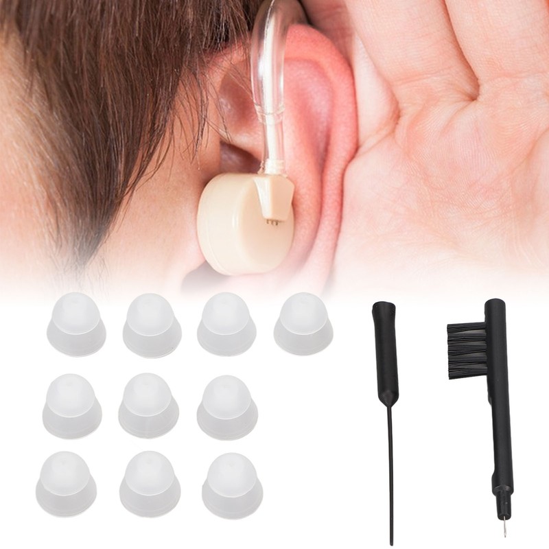 Silicone Hearing Amplifier Dome Earplug Set Professional Hearing Amplifier Cleaning