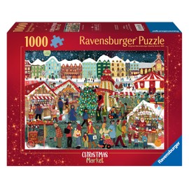 Ravensburger 2024 Christmas Market 1000 Piece Jigsaw Puzzle for Adults and Kids Age 12 Years Up - Special Edition