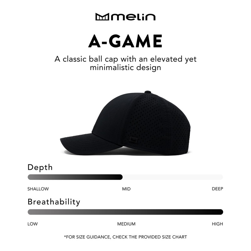 melin A-Game Icon Hydro, Red, Performance Snapback Hat, Water-Resistant Baseball