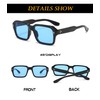 EYLRIM Square Frame Sunglasses for Women Men Fashion Rectangle Sun