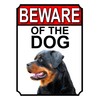 SHAWPRINT BEWARE OF THE DOG METAL GATE SIGN ROTTWEILER 200MM