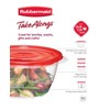 Rubbermaid TakeAlongs Sandwich Food Storage Containers, 2.9 Cup, Tint Chili,