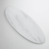 American Metalcraft MW25 Marble Melamine Serving Board, Oval, White, 25