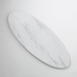 American Metalcraft MW25 Marble Melamine Serving Board, Oval, White, 25 1/2-Inches