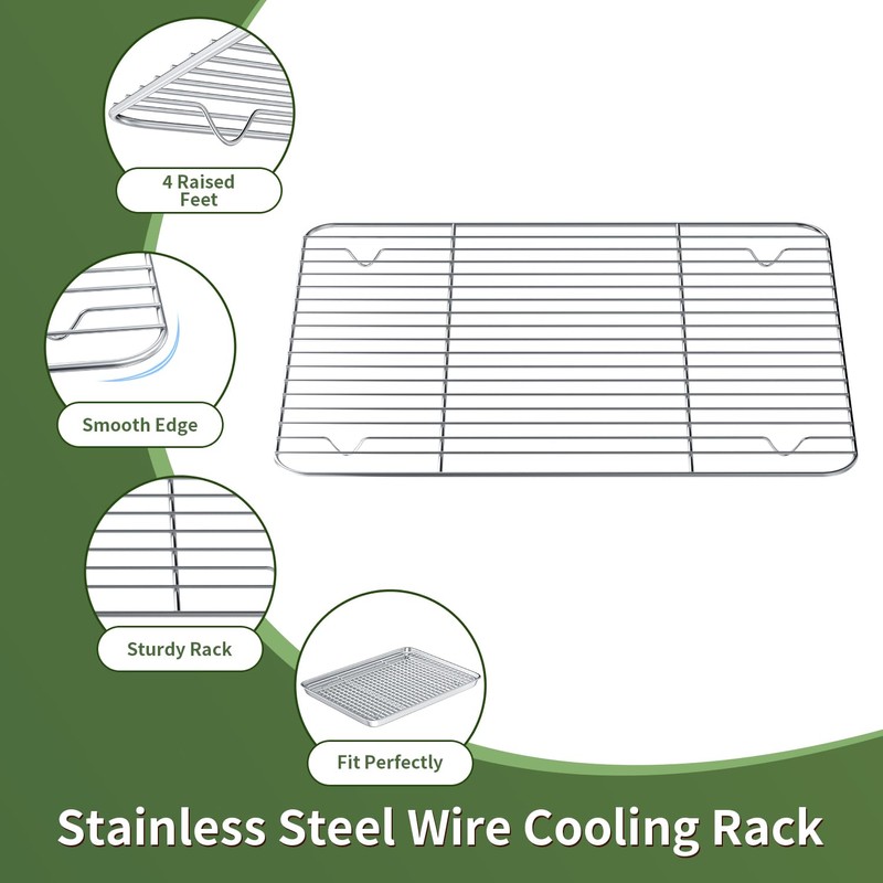 Baking Sheet with Wire Rack Set: 3 Baking Pans +