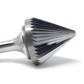 SJ-9 Single Cut Carbide Burr Die Grinder Bit 1" x 15/16" on 1/4" Shank
