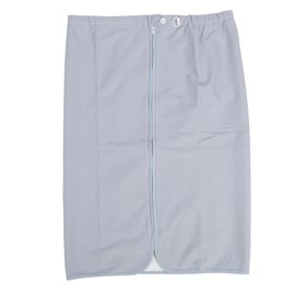 Adult Waterproof Wearable Incontinence Mattress Elderly Cotton Washable Reusable Absorbent Zipper Diaper Skirt Gray Blue XL