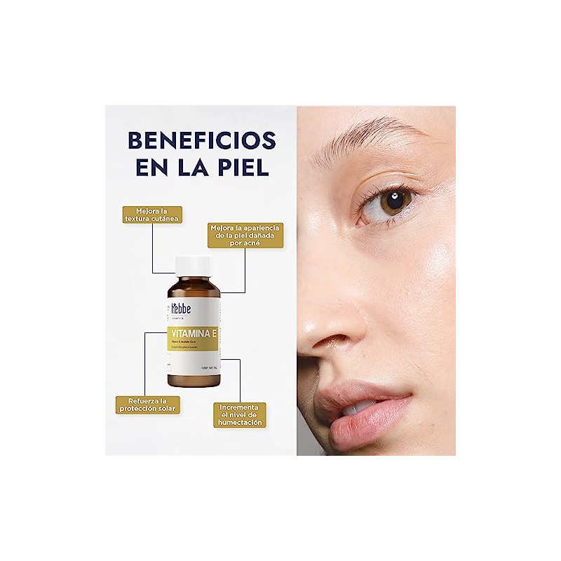 HEBBE - Vitamina E 50 ml | Mejora la textura