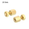 PATIKIL 5mm+6mm M2.5 Standoff Screws, 40 Pack Brass Hex PCB