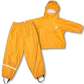 Celavi Girls' Celavi Tweedelig Rain Pack in Vele Cleuren Rain Jacket, Yellow, 150 EU, Yellow (mineral yellow 372)