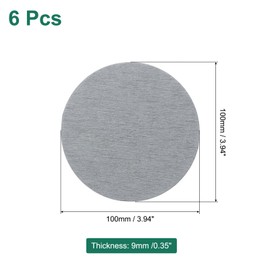 PATIKIL 6Pcs Diatomite Coasters, 3.9" Round Instant Drying Water Absorbing Stone Tray Diatomaceous Coasters Set of 6 for Desk Cups Drinks Cosmetic Bottles Soap, Grey