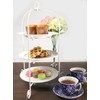 青芳 CASUAL PRODUCT ドルチェ フォールダブルケーキスタンド2段 BK 018169 ブラック アフタヌーンティースタンド cakestand