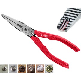 Vampliers VAMPLIERS 7.5" Stripped Screw Extractor Needle Nose Pliers. Made in Japan. Long Nose Screw Removal Plier with Wire Cutter for Removing Damaged Fasteners in Confined Spaces.
