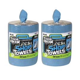 Sellars Toolbox Blue Shop Towels, Big Grip Bucket Refill, 200 ct. Shop Towel Refill (Pack of 2)