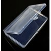 Paialco Clear Plastic Flat Rectangle Storage Box for Beads and
