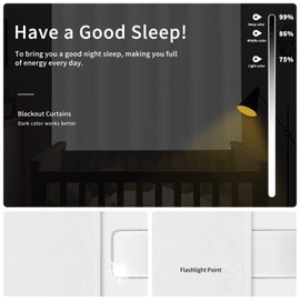 Easy-Going Blackout Curtains for Bedroom, Solid Thermal Insulated Grommet and Noise Reduction Window Drapes, Room Darkening Curtains for Living Room, 2 Panels (42x54 in, White)