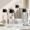 100 Pieces Reusable Plastic Water Bottles Bulk, Black