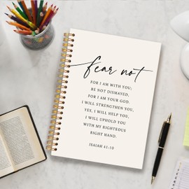 CIOJUNE Isaiah 41:10 Christian Scripture Notebook for Women Men 5.5x8.3