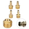 M22 Male Thread Adapter for Pressure Washer Hose, Brass Construction