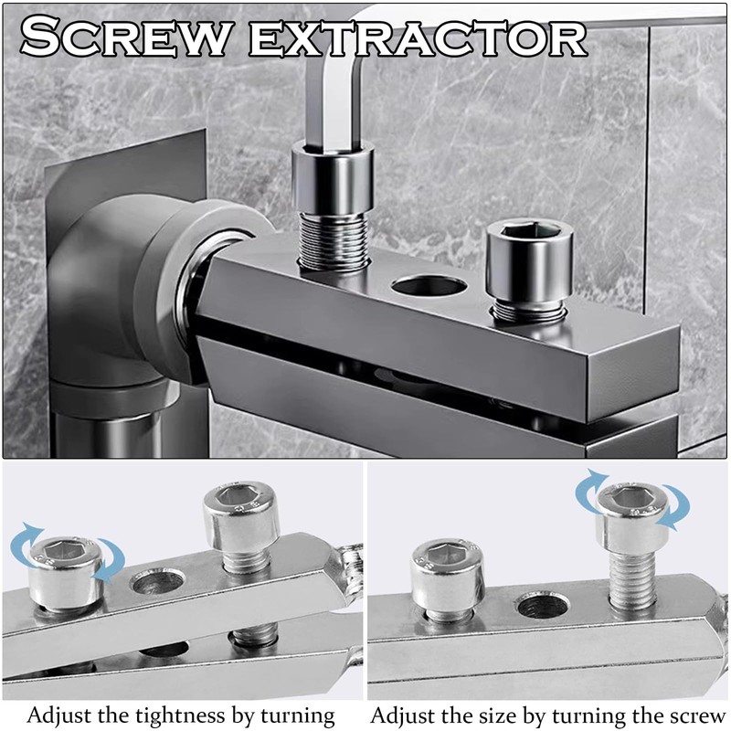 XoeLLe Screw Extractor, Left Extractor, Damaged Screw Extractor Set, Screw