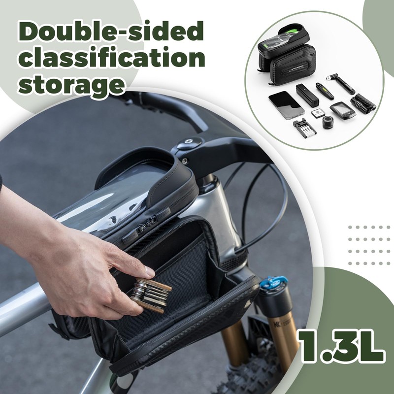ROCKBROS Frame Bag Bicycle Bag Handlebar for Smartphone Touchscreen with