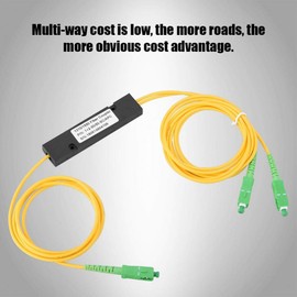 Fiber Pigtails,SC 1X2 PLC Singlemode Fiber Optical Splitter SC/UPC PCL Splitter,Compact Structure,Small Volume,Low Multi-Way Cost,Many Branch Channels