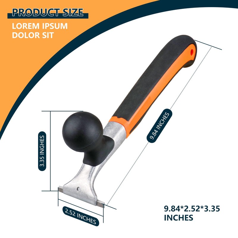 Premium Ergonomic Carbide Scraper Tool,2.5-inch,Heavy-Duty Paint Scraper, Wood and Floor