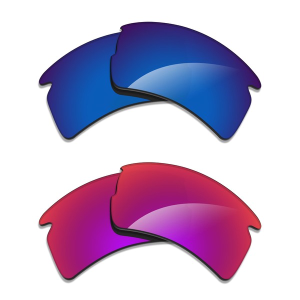 Alphax 2 Pair Polarized Replacement Lenses for Oakley Flak 2.0