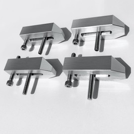 Aluminum Clamp Set Of Four， Tool Room Clamps ，Hold Down Clamp, 1/4"-20 Threads