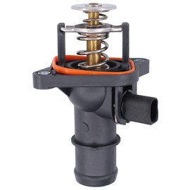Doo Engy Thermostat Housing Thermostat Housing Coolant Pipe Socket Coolant Thermostat Cooling Water Thermostat Cooling with Heating Element Seal for A3 8L Golf 4 Bora Leon 1M Toledo 1M Octavia 1U 1.6