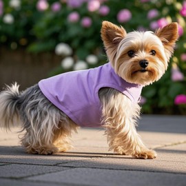 Winmany 2 PCS Small Dogs Clothes Puppy Summer Tank Top for Girl Boy Chihuahua Shih Tzu Pomeranian Shirts Vest (Pink + Purple, S)