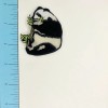Unbranded Small PANDA BEAR cub eating bamboo PATCH IRON-ON embroidered/