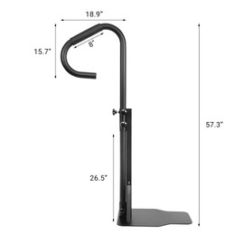 MERXENG Hot Tub Handrail, 360 Rotatable Spa Side Handrail with 56" Adjustable Height, 600LBS Spa Step Side Hand Rail with Slide-Under Mount Base for Indoor & Outdoor