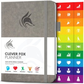 Clever Fox Planner – Undated Weekly & Monthly Planner for Productivity, Time ...