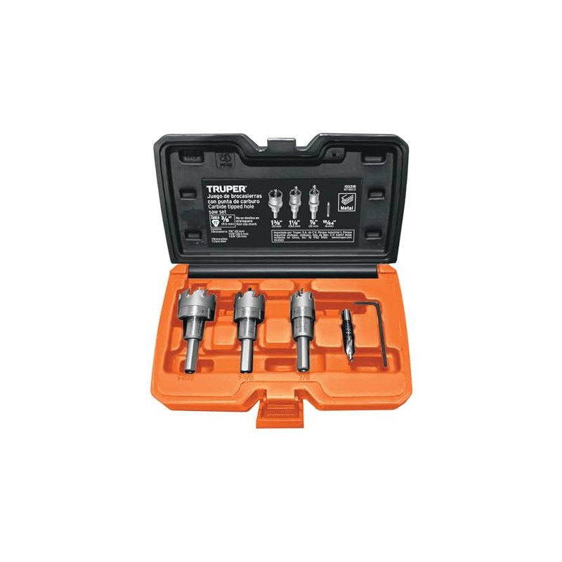 Truper KIT-BSC-3, Juego de 3 brocasierras de carburo de tungsteno
