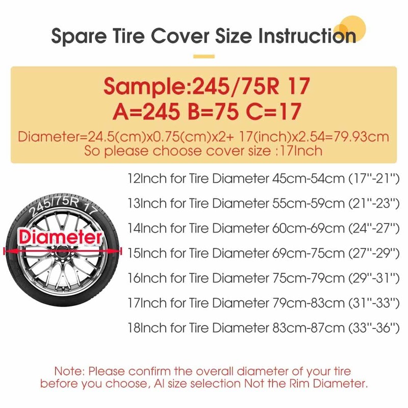 Foruidea Leopard Print Spare Tire Cover with Backup Camera Hole