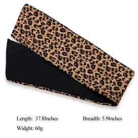 Girls Fashion Headbands Leopard Print & Snake Skin Hair Bands Chunky Broad Headwrap Accessory Headwear(L: 39.8Inches, B: 5.9inches)