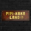Toiletten Metal Sign with Toilet Motif and Saying "Pipi-Kaka-Land"