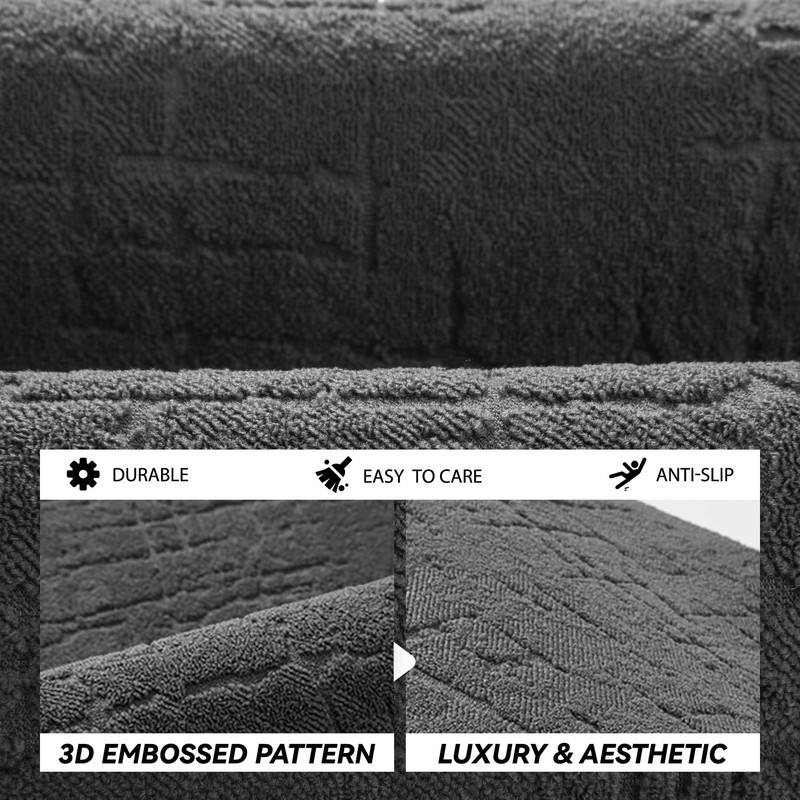SIXHOME 53 * 53cm Dark Grey Non Slip Bath Mat