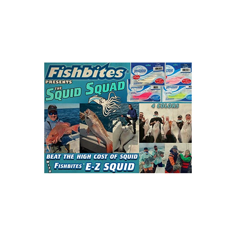 Fishbites® E-Z Squid - Longer Lasting (Pink)