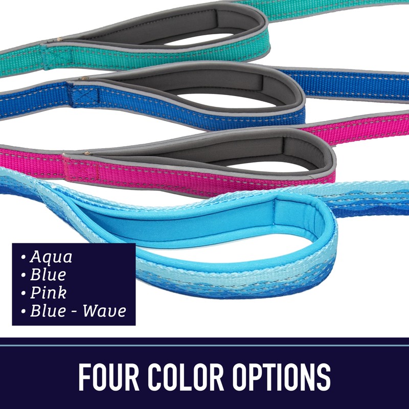 Leashboss Double Handle Dog Leash, Pattern Collection, 6Ft Reflective Dog