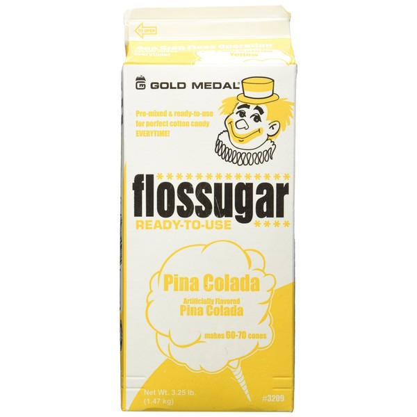 Flossugar Flavor: Pina Colada - Net Wt 3.25 lbs