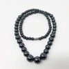 LZD Hematite Necklace Unisex Bead Black Magnetic Clasp X73