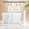Rechargeable Travel Makeup Mirror with Light,10X 40X Magnification