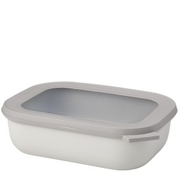 Daisy Rosti Mepal 998237 Circular Rectangular Storage Container, 33.8 fl oz (1000 ml), Nordic White